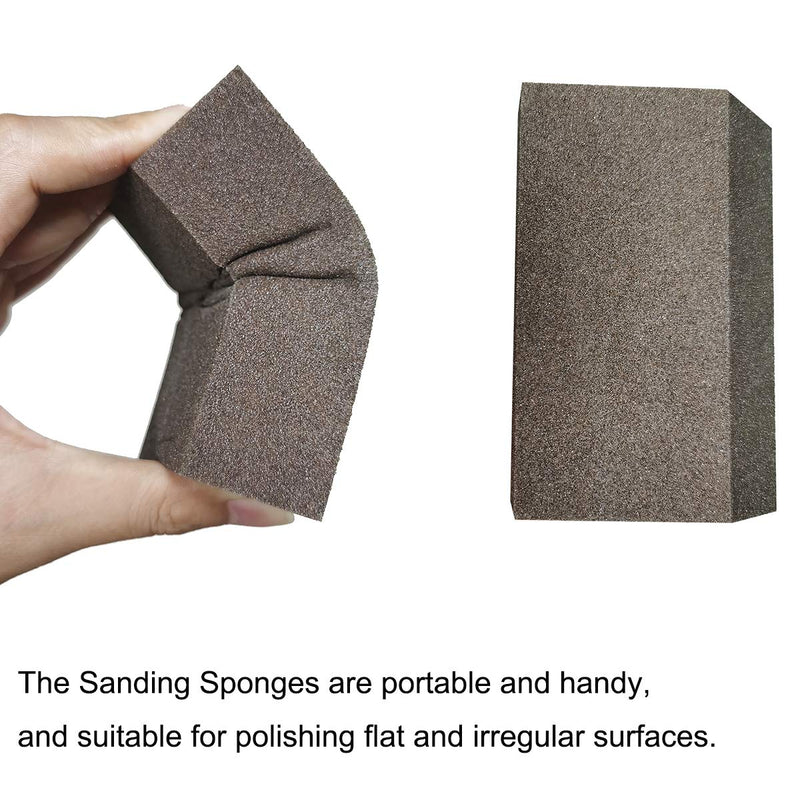  [AUSTRALIA] - M-jump 8 Pack Single Sanding Sponge, Coarse/Medium 4 Different Specifications Sanding Blocks Assortment,Washable and Reusable