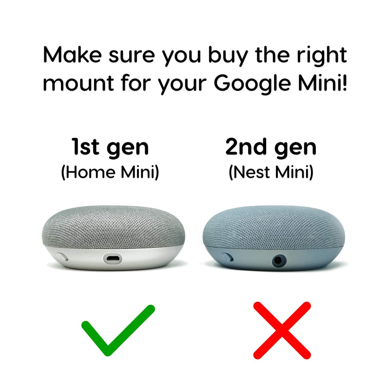  [AUSTRALIA] - doqxD Outlet Wall Mount Holder for Google Home Mini 1st Generation: Google Home Mini Accessories - Fits Horizontal and Vertical Outlets - 1-Pack - Frost White 1 Pack