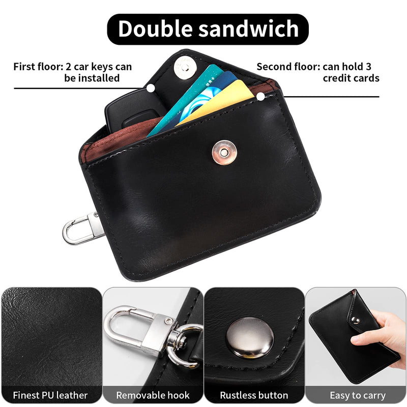  [AUSTRALIA] - Key Fob Upgrade Triple Protector-2 Pack Faraday Key Bag,Prevent Thieves from Keyless Car Theft, RFID Signal Blocke Pouch Anti-Theft,Hacking,Spying 2pack