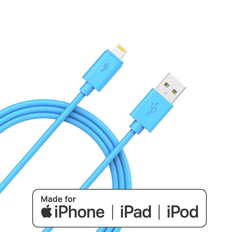  [AUSTRALIA] - iPhone Charger MFi-Certified Lightning Cable - Made for iPhone X / 8/8 Plus / 7/7 Plus / 6/6 Plus / 5S (6FT Blue)