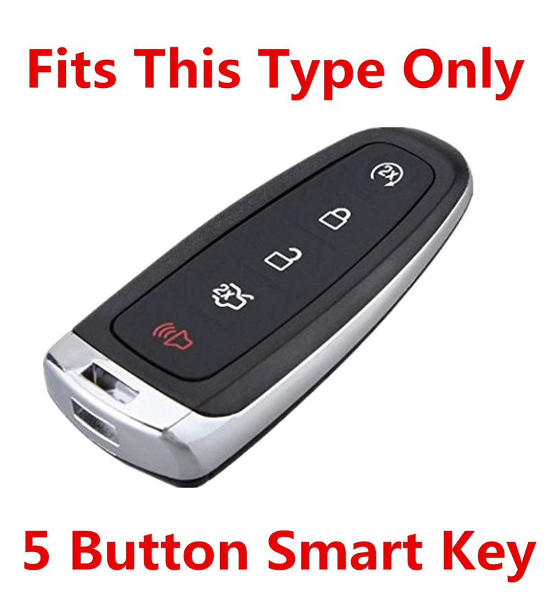  [AUSTRALIA] - Rpkey Silicone Keyless Entry Remote Control Key Fob Cover Case protector For Ford C-Max Edge Escape Expedition Explorer Flex Focus Taurus Lincoln MKS MKT MKX M3N5WY8609 7812A-5WY8609 164-R8092