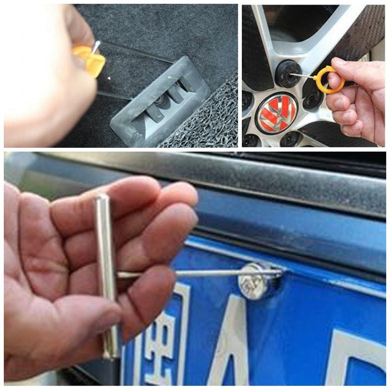 [AUSTRALIA] - JZK 12 pcs Plastic Auto Upholstery Trim Remover Tools Set Car Panel Trim Removal Tool Kit for Removing Vehicle Audio Stereo Radio Door Panel Dashboard