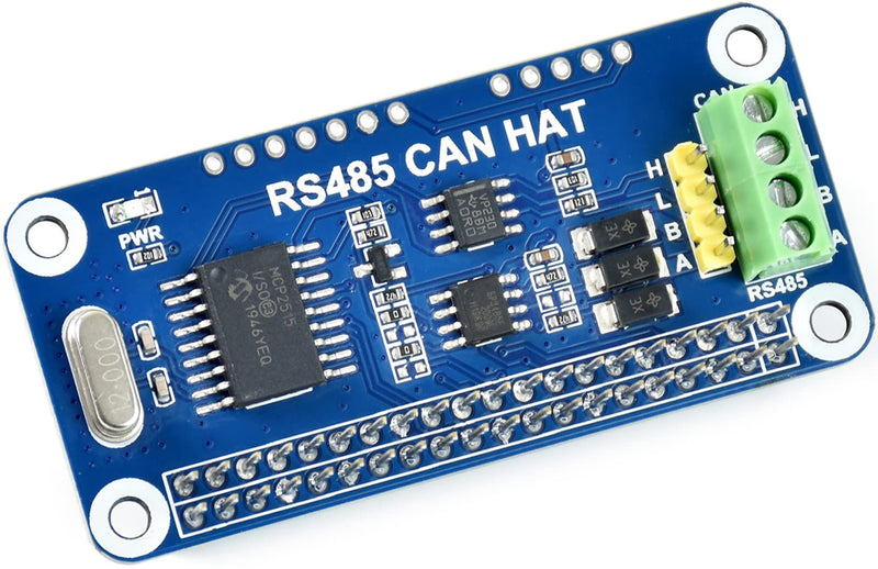  [AUSTRALIA] - RS485 CAN HAT for Raspberry Pi 4B/3B+/3B/2B/B+/A+/Zero/Zero W/WH,Allow Long-Distance Communication via RS485/CAN Function Onboard CAN Controller MCP2515 via SPI Interface Transceiver SN65HVD230