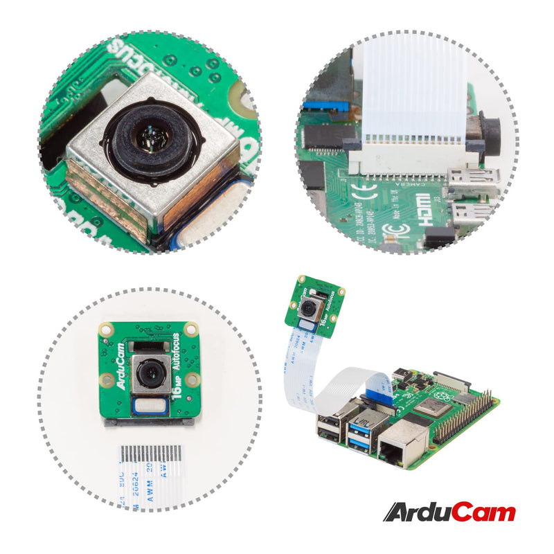  [AUSTRALIA] - Arducam IMX519 Autofocus Camera Module for Raspberry Pi, 16MP AF Raspberry Pi Camera Compatible with Raspberry Pi 4B/3B+, Raspberry Pi Zero 2 W