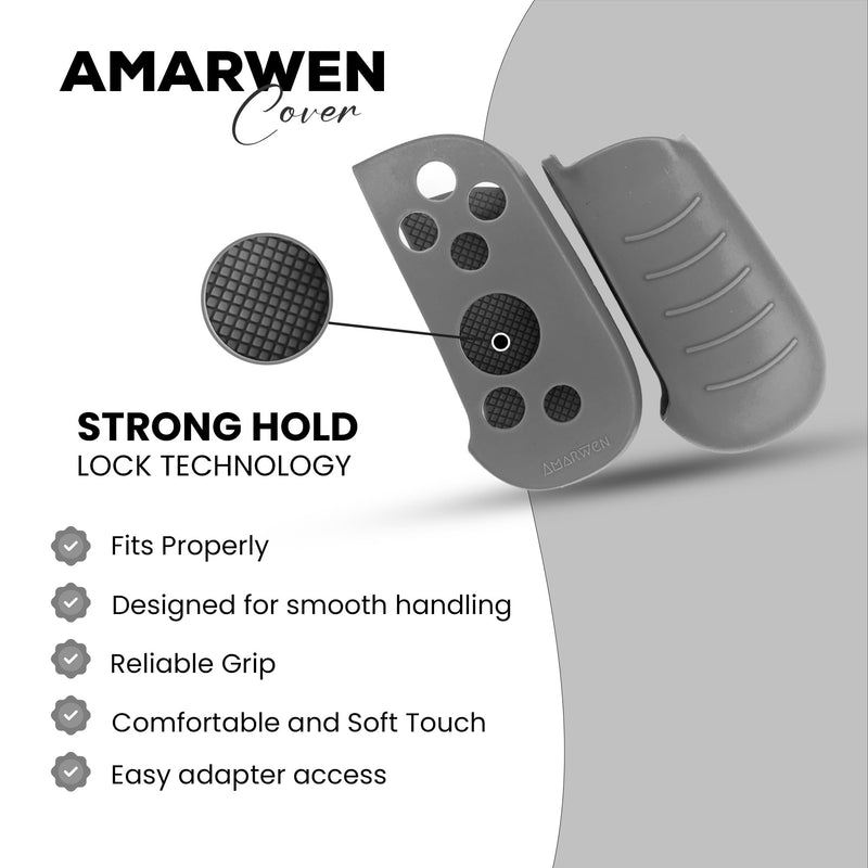 [AUSTRALIA] - AMARWEN Grip and Protection for Bacbone Controller: Silicone Case Skin Cover - Ergonomic Sleeve Slip Shell for Enhanced Gaming Experience with Strong Hold [for iPhone Version ONLY] Gray Grey
