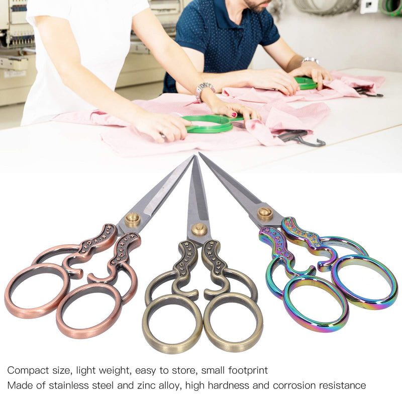  [AUSTRALIA] - 3Pcs Embroidery Scissors, Retro Scissors DIY Sewing Supplies for Sewing Crafting, Art Work, Threading, Needlework DIY Tools Dressmaker