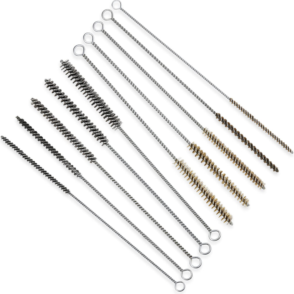  [AUSTRALIA] - 10 Pieces Wire Tube Brushes for Cleaning Pipe Tube Brass Brush Stainless Steel Round Wire Brush Brass Pipe Cleaning Brush Wire Pipe Cleaner Brush for Auto Parts, Bottles, Tubes, 5 Sizes 10