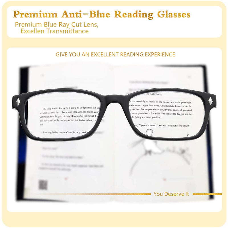 Reading Glasses 2 Pack for Men/Women Ladies' Blue light Blocking Computer Readers Glasses (Tortoise & Black) (+1.5) 1.5 - LeoForward Australia