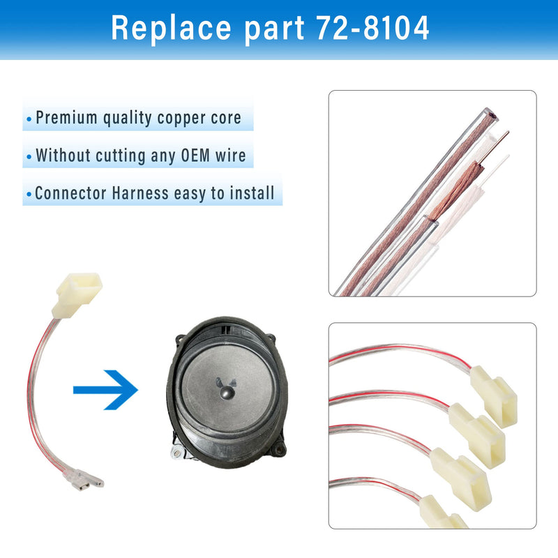  [AUSTRALIA] - NuIth Car Speaker Wire Harness Connector + Dash Tweeter Speaker Wiring Adapter Toyota Corolla/Camry 2012-2019 Subaru Forester/Impreza 2012-2020 Aftermarket Speaker Cable Plug