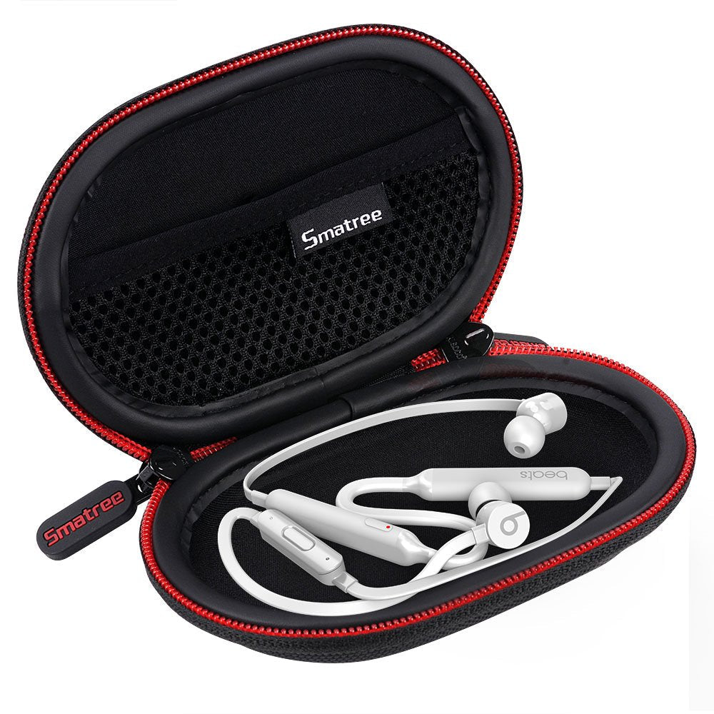  [AUSTRALIA] - Smatree Headphone Hard Case Compatible with BeatsX, Beats Flex, Powerbeats2, Powerbeats3 Earphones, Bluetooth Sports Headphones,Portable Carrying Case Storage Bag for Earphone, Earbud(Black) Black