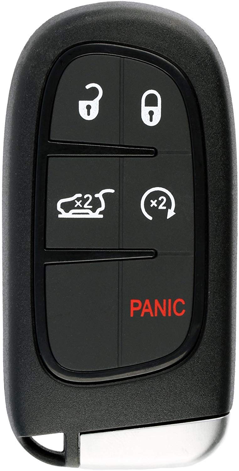  [AUSTRALIA] - KeylessOption Keyless Remote Start Smart Car Key Fob for Jeep Cherokee 2014-2019, GQ4-54T 1x