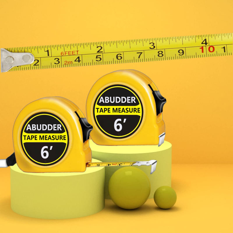  [AUSTRALIA] - 6 Pack Small Metric Tape Measures ,Tape Measures Bulk Retractable with Inches and Centimeters ,Measurement Tape 6 feet (6)