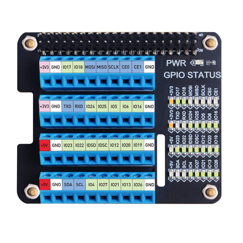  [AUSTRALIA] - Generic Raspberry Pi 4 GPIO Screw Terminal Block Breakout Module, Raspberry Pi GPIO Expansion Board Breakout for Raspberry Pi 4B3B+3B2BB+Pi ZeroPi Zero W