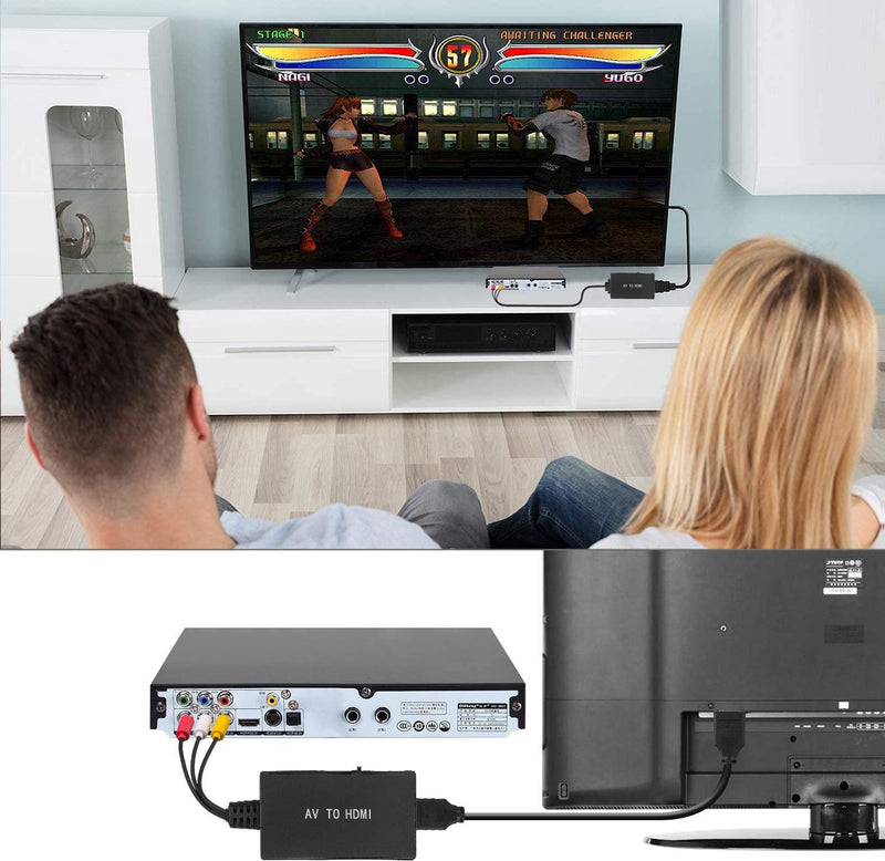  [AUSTRALIA] - RCA to HDMI Converter, Composite to HDMI Adapter Support 1080P PAL/NTSC Compatible with PS one, PS2, PS3, STB, Xbox, VHS, VCR, Blue-Ray DVD Players