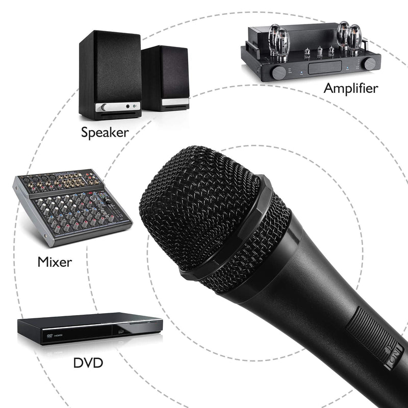  [AUSTRALIA] - EARISE W1 Karaoke Microphone with 16.4ft Cord, Dynamic Vocal Microphone Handheld Wired Microphone for Karaoke, Singing, Speech, Wedding, Stage, Outdoor Activity