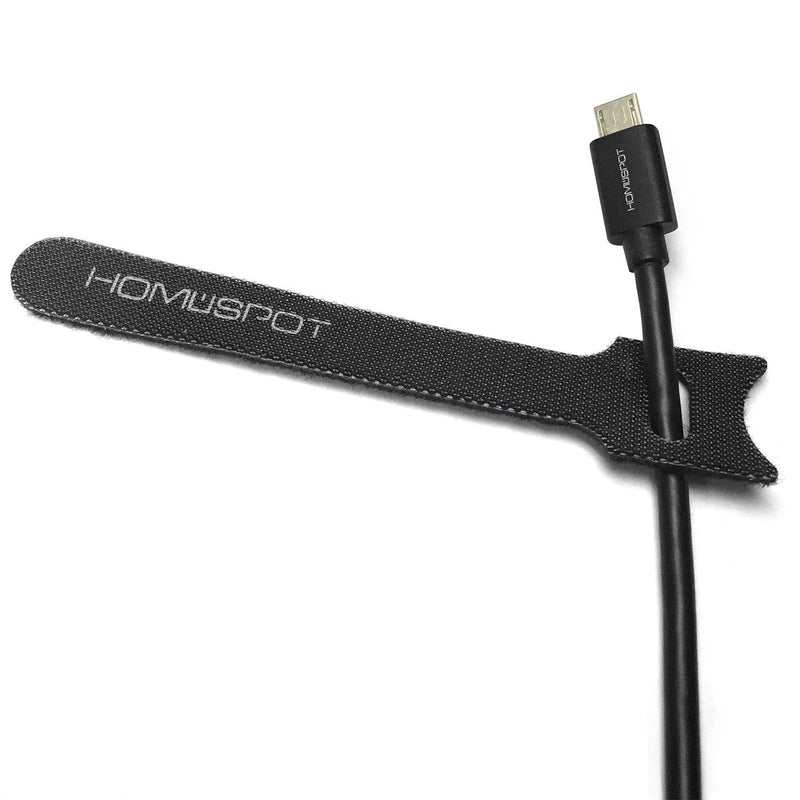  [AUSTRALIA] - HomeSpot Cable Management 20 Pack Reusable Fastening Cable Ties Cable Strap Microfiber - 4" (10cm)