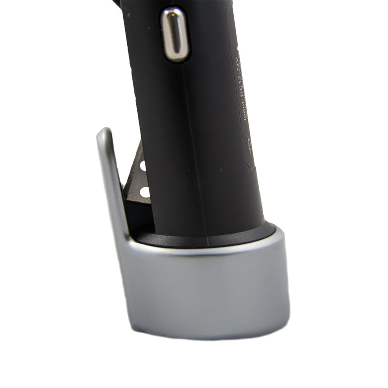 RapidX RXXSCASIL Xscape Dual USB Car Charger with Safety Hammer andSeatbelt Cutter Black Silver - LeoForward Australia