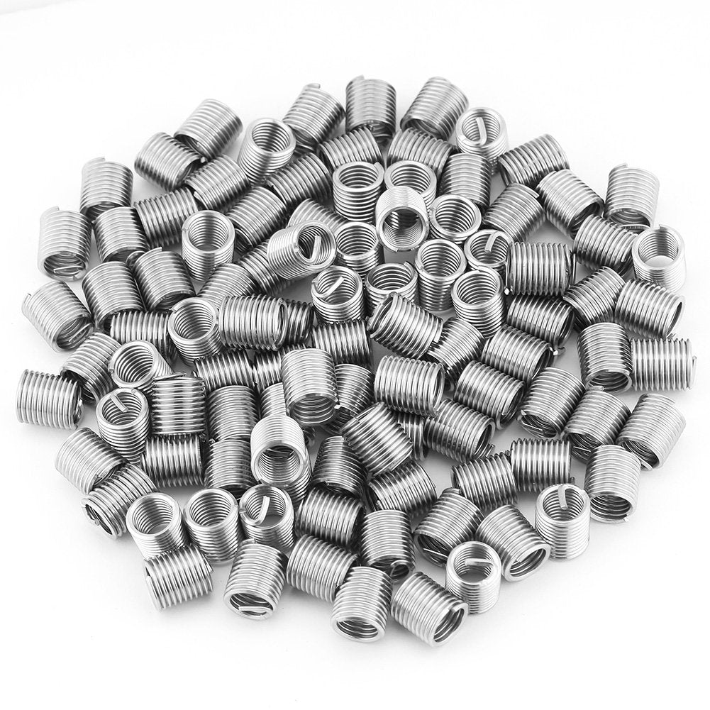  [AUSTRALIA] - 100pcs Stainless Steel SS304 Coiled Wire Helical Screw Thread Inserts M8 x 1.25 x 2D Length for Helical Repair