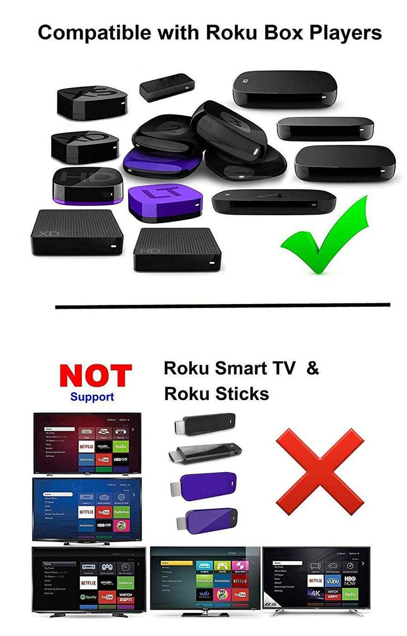 New Roku RC108 Remote with Netflix Sling Hulu Vudu Channel Keys for Roku Streaming Boxes Compatible with: Roku LT Roku HD, XD, XDS Roku N1 Roku 1 Roku 2 Roku 2 HD, XD, XS Roku 3 Roku Express Ro - LeoForward Australia