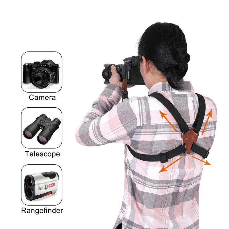  [AUSTRALIA] - Vigorport Camera Strap,Cross Shoulder Straps for Binoculars, Rangefinders,Harness Strap Compatible with Canon, Nikon, Sony and DSLR SLR Cameras-Brown Brown