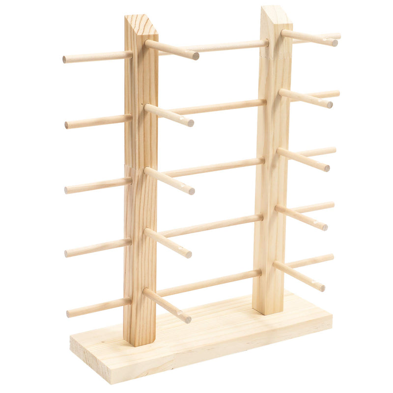  [AUSTRALIA] - Juvale 10 Pair Sunglasses Organizer, Wooden Eyewear Display Stand (13.5 x 14 x 3.75 in)