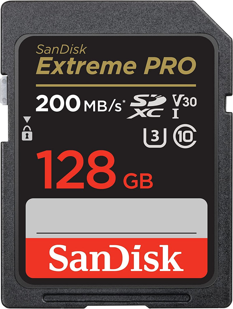  [AUSTRALIA] - SanDisk Extreme Pro 128GB UHS-I SDXC Memory Card Works with Sony Mirrorless Camera ZV-E1 (SDSDXXD-128G-GN4IN) U3 V30 4K UHD Bundle with (1) Everything But Stromboli SD Card Reader