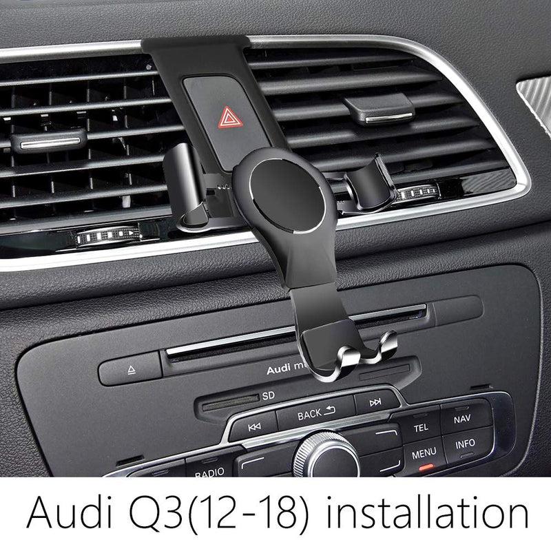 LUNQIN Car Phone Holder for 2012-2018 Audi Q3 Auto Accessories Navigation Bracket Interior Decoration Mobile Cell Phone Mount for Audi Q3 2012-2018 - LeoForward Australia