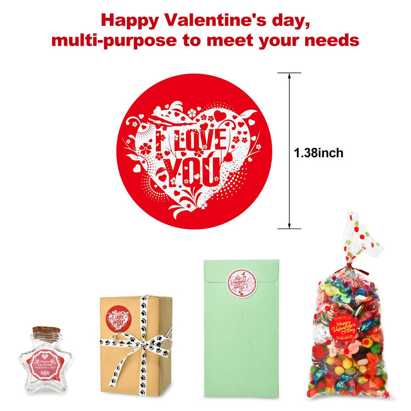 Valentine's Day Stickers Happy New Year Stickers Thank You Seal Stickers Inspirational Quote Stickers Snowflake Label Stickers (Valentine's Day Theme, 500 Pieces) - LeoForward Australia