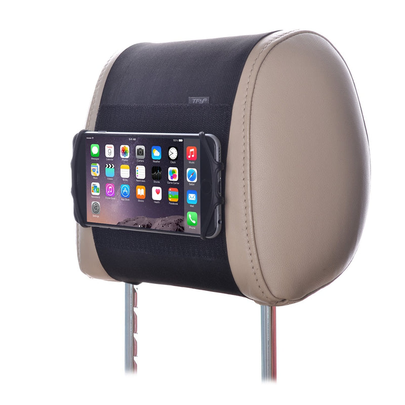  [AUSTRALIA] - TFY Car Mount Universal Car Headrest Mount Holder with Silicon Holding Net Compatible with Both 4.5-6 Inch Phones and 7-10.5 Inch Tablets