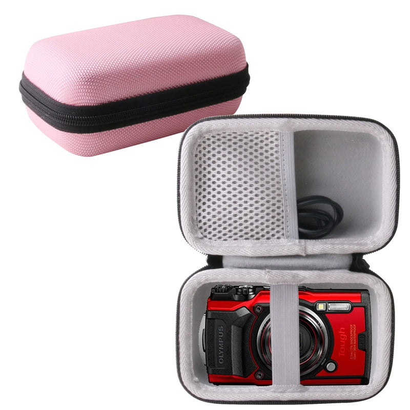  [AUSTRALIA] - WERJIA Hard Carrying Case for Olympus Tough TG-6/ TG-5/TG-4 Digital Camera Case (Pink) Pink