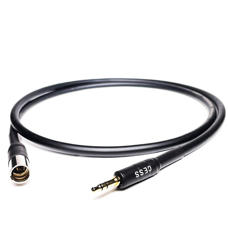  [AUSTRALIA] - CESS-192 Low Noise 3-Pin Mini XLR to 3.5mm (1/8 inch) TRS Plug Stereo Audio Mic Cable (3 Feet)