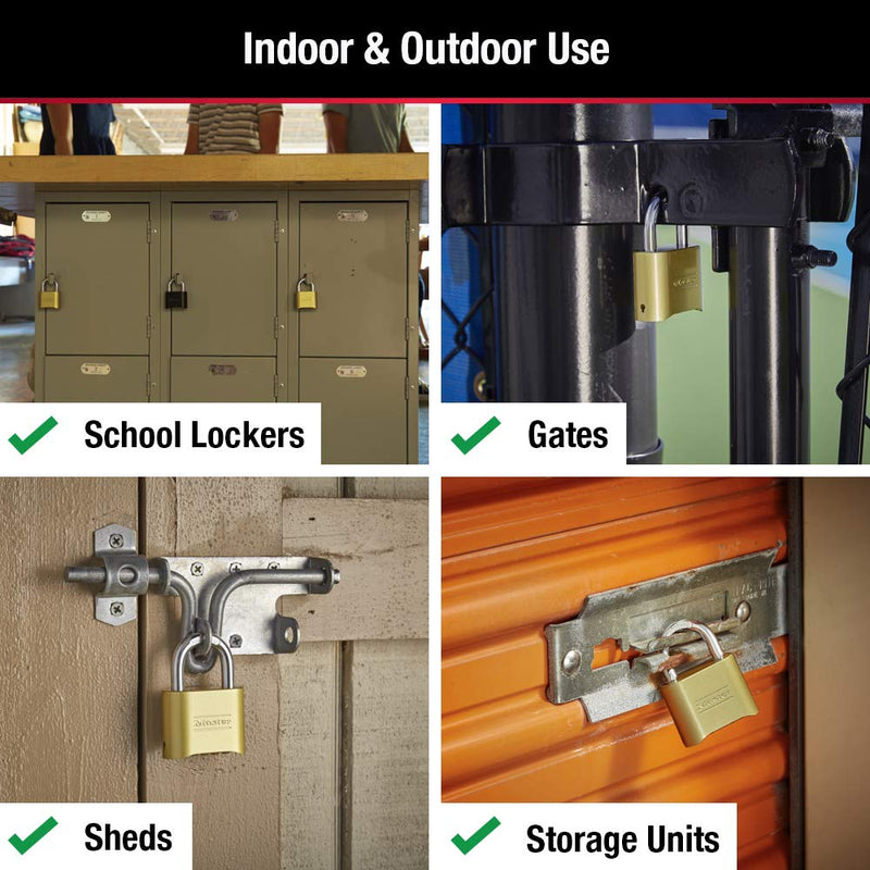 [AUSTRALIA] - Master Lock Combination Lock, Indoor and Outdoor Padlock, Resettable Combination Locker Lock, 175D Standard-Number Combo