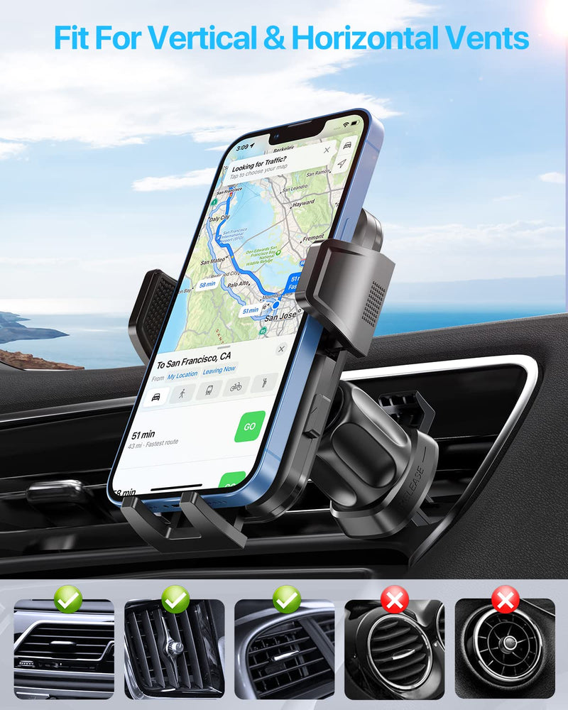  [AUSTRALIA] - Miracase 2023 Upgrade Universal Car Phone Holder Mount for Air Vent, Sturdy and Thick Case Friendly Hands-Free Mount for iPhone, Samsung, and All Smartphones Graphite