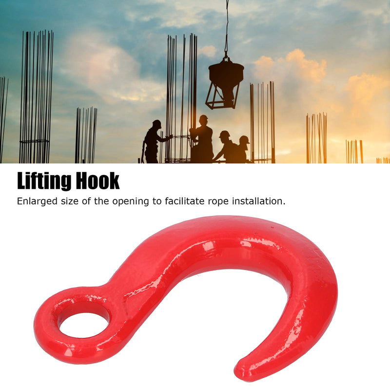  [AUSTRALIA] - Eboxer Safety Hook for Chains, 6500 lbs Clevis Chain Hook, Large Opening Alloy Steel Crane Hoist Hook for Construction Engineering, Strong in Load Bearing