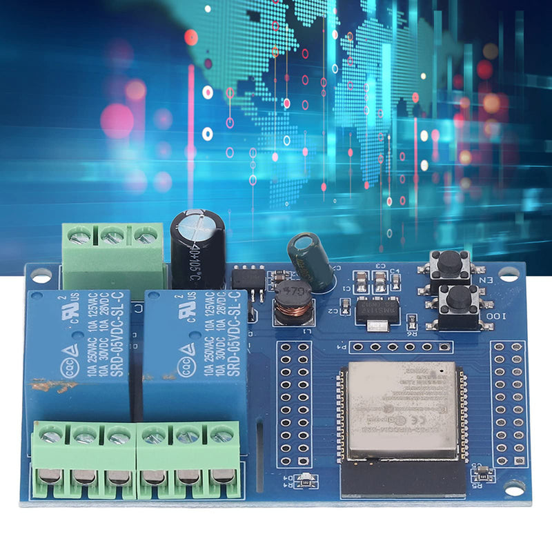  [AUSTRALIA] - ESP32 2 Channel 5V Relay Module 4MB Flash Large Capacity Programmable Relay Board for Secondary Development Learning