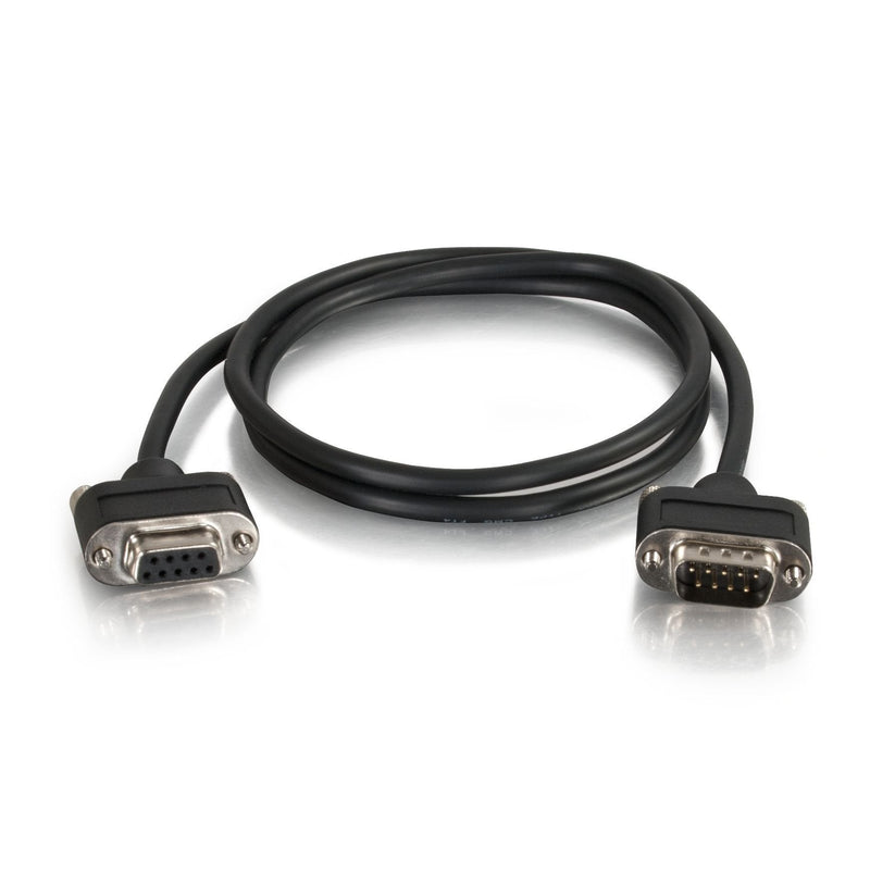  [AUSTRALIA] - C2G 52185 Serial RS232 DB9 Null Modem Cable with Low Profile Connectors M/F, In-Wall CMG-Rated, Black (10 Feet, 3.04 Meters)