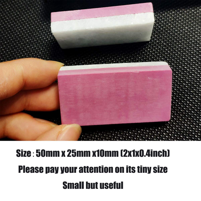  [AUSTRALIA] - CBRIGHT 1PC Dual Sided 3000-4000# & 8000-10000# Combination Pocket-Size Whetstone Sharpening Stone, Fine Grinding and Polishing Ruby stone and Agate Stone (50x 25x10mm)/(about 2x1x0.4inch)