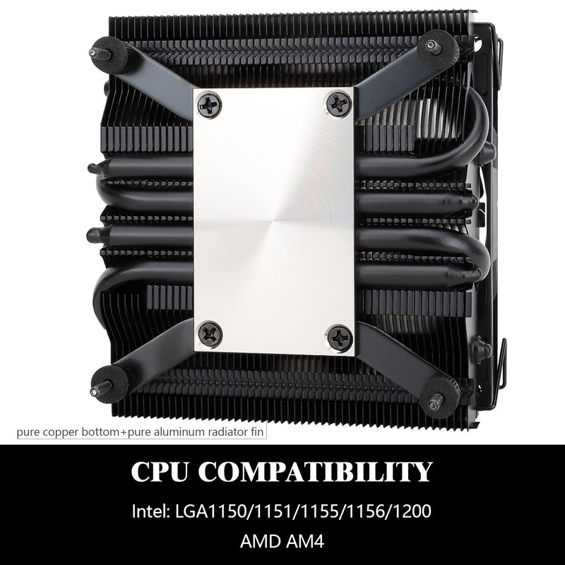  [AUSTRALIA] - Thermalright AXP-90 X47 Black Low Profile CPU Air Cooler with Quite 90mm TL-9015B Low Profile PWM Fan, 4 Heat Pipes, 47mm Height, for AMD AM4/Intel LGA 1150/1151/1155/1156/1200 (AXP-90 X47 Black) AXP90-X47 Black
