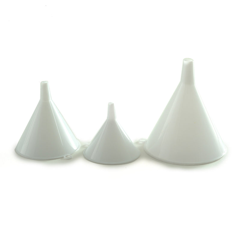 Norpro Plastic Funnel, Set of 3, Set of Three, White - LeoForward Australia
