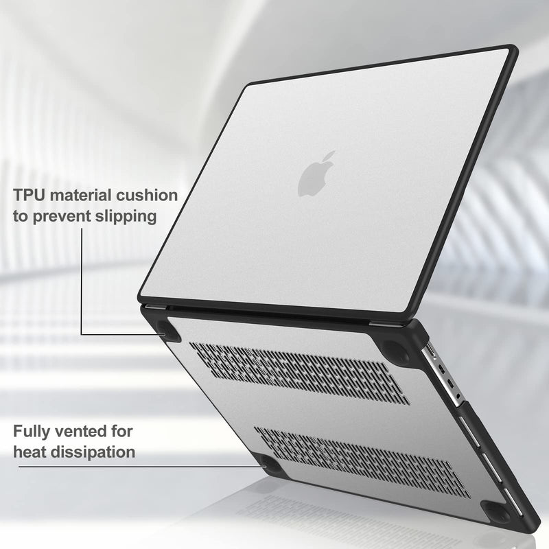  [AUSTRALIA] - ProCase for MacBook Pro 16 Inch Case 2021 Release A2485, Matte Frosted Translucent Hard Shell Cases Shockproof Protective Cover for 16 Inch MacBook Pro 2021 with M1 Pro/Max Chip & Touch ID -Clear Clear