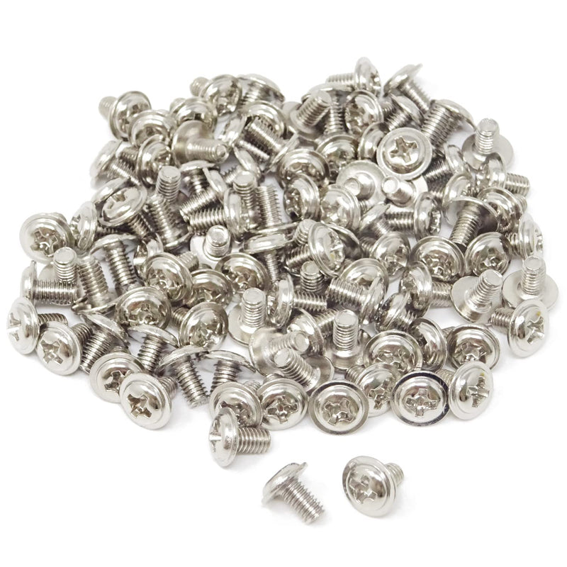  [AUSTRALIA] - Honbay 100PCS M3x5 Round Head PC Mounting Computer Screws Computer Case Fixed Motherboard Screw (Nickel Plated) Nickel Plated