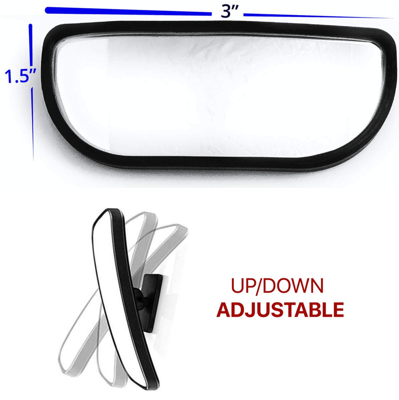  [AUSTRALIA] - Utopicar Blind Spot Mirrors – Updated Design - Car Mirror for Blind Side - Door Mirrors for Large Image [Adjustable] (2 Pack)