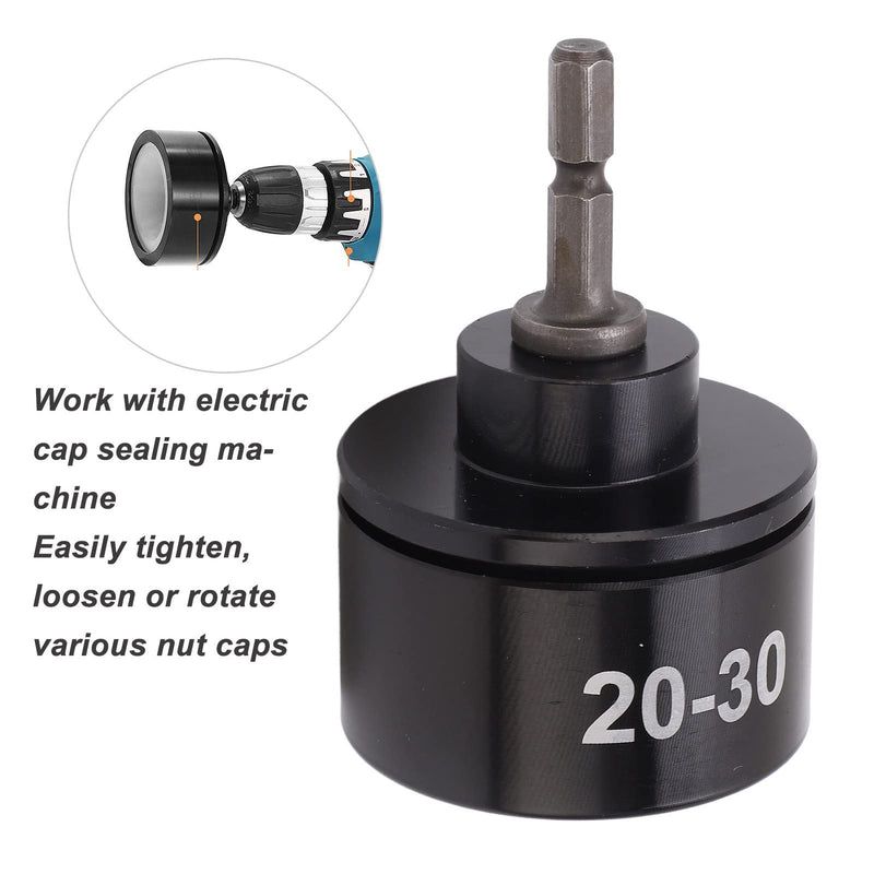  [AUSTRALIA] - Bottle Capping Tool, Electric Capping Machine Head, 20mm to 30mm Cap Diameter, Bottle Tightening, Loosening, Rotating Head