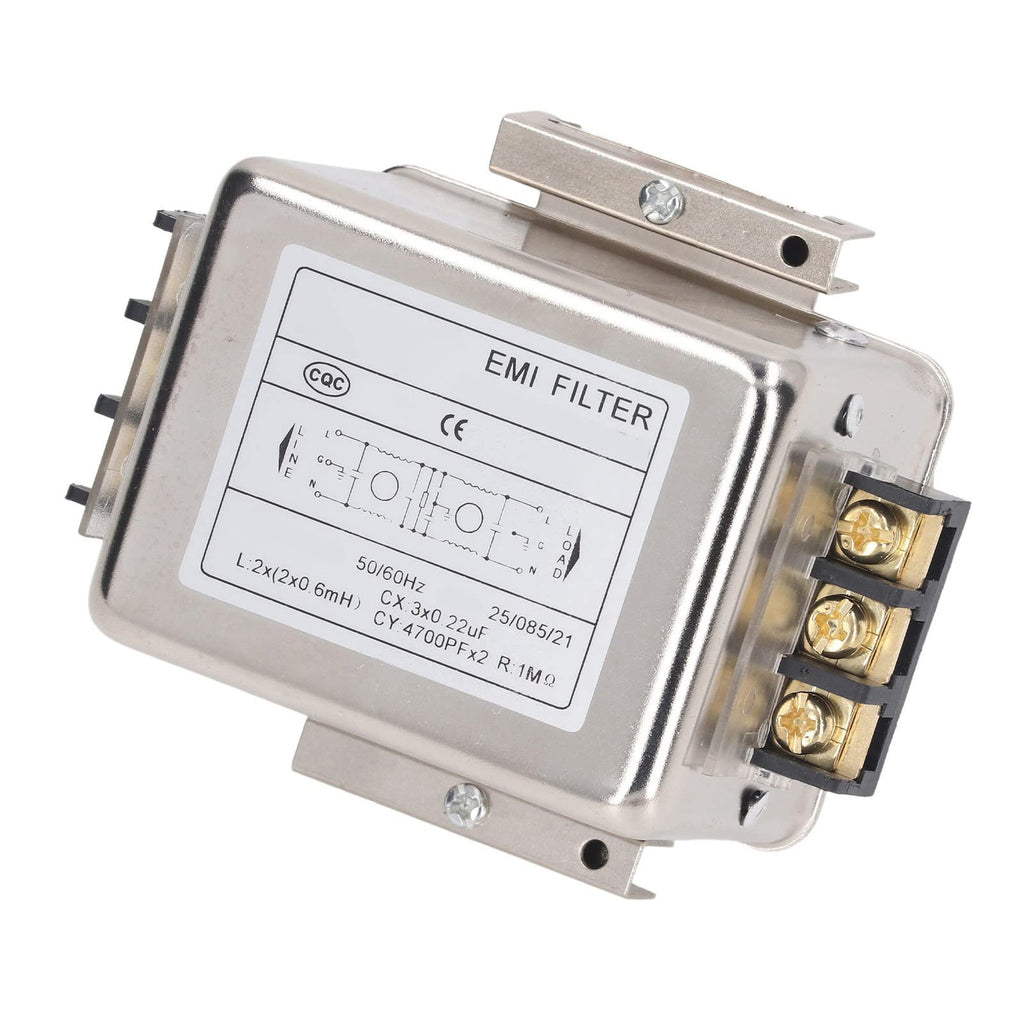  [AUSTRALIA] - EMI Filter Anti-Interference Noise Signal Filtration 35mm Rail Installation 30A Single Phase Line Filter 125V 250V