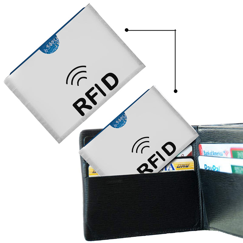 [AUSTRALIA] - SaiTech IT 30 Pcs RFID Blocking Card Holders Sleeves for Identity Theft Protection, Perfectly Fits in Wallet/Purse – Silver