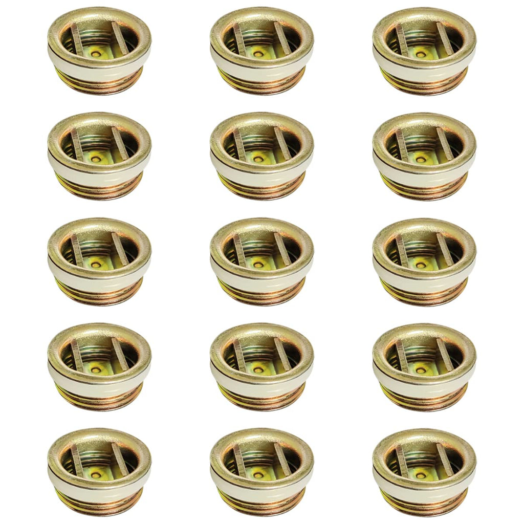  [AUSTRALIA] - 15Pieces 3/4inch Steel Bung Plug with Gaskets Drum Closure Bung Plug Cap with Plated Coated for 55 Gallon Barrel Drum 3/4" 15pieces steel bung plug