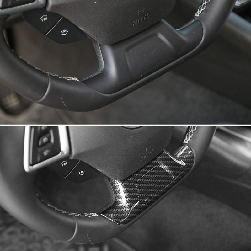  [AUSTRALIA] - Voodonala for Camaro Accessories Steering Wheel Trim Decoration Cover for Chevrolet Camaro 2017 Up (Carbon Fiber Grain 1Pc)