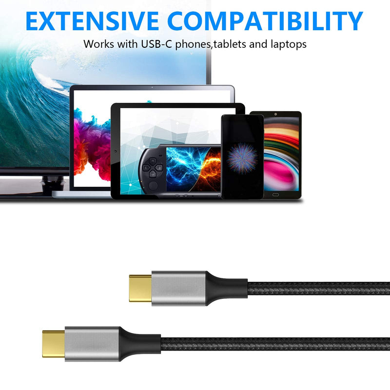  [AUSTRALIA] - USB C Cable 3Ft，BELIPRO USB C to USB C 3.1 Gen 2 Cable,10Gbps Data Transfer, 4K Video Output Monitor Cable 100W PD Fast Charging Compatible with Thunderbolt 3, MacBook Pro, iPad Pro, Galaxy S21, etc.