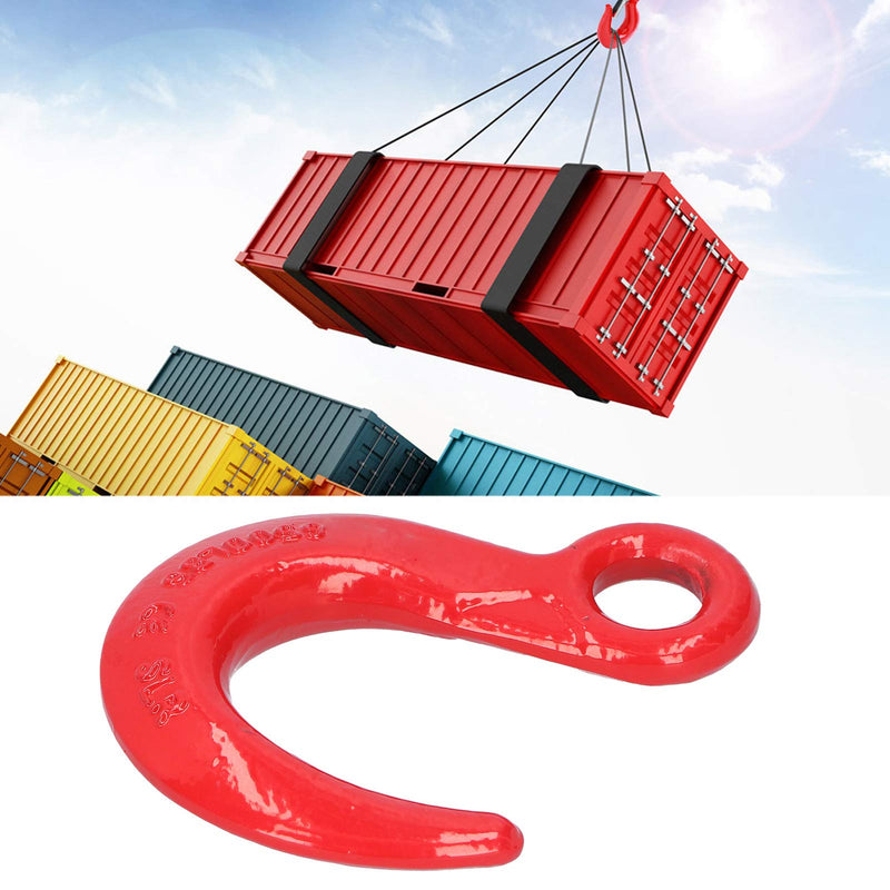  [AUSTRALIA] - Eboxer Safety Hook for Chains, 6500 lbs Clevis Chain Hook, Large Opening Alloy Steel Crane Hoist Hook for Construction Engineering, Strong in Load Bearing