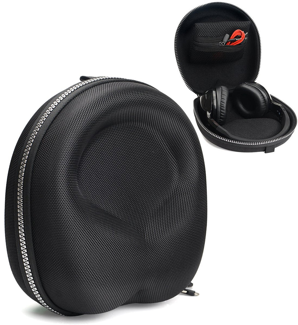  [AUSTRALIA] - Headphone Case for Skullcandy Hesh ANC, Hesh3, Hesh 2, Hesh 2 Wireless, Crusher, Riff, Grind, Uproar; Jabra Move; GO 810, GO 600; Beats EP, Studio3, MPOW, Samsung Level on, Dylan, Picun P7 Black with skull pattan zipper